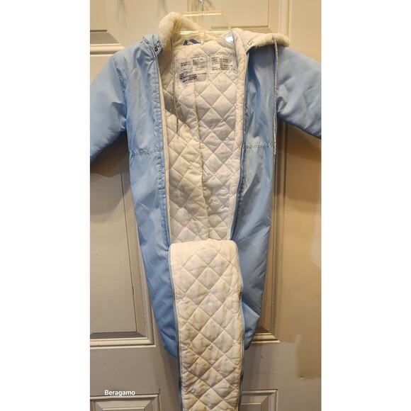 VTG JC Penney toddler snowsuit outerwear 24 Mo light Blue Bear Jumpsuit - Picture 5 of 8